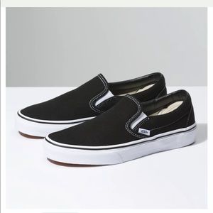 Black Canvas Slip-on Vans